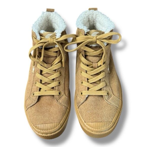 Cariuma OCA High Top Suede Sneaker Camel Lined Men’s Sz 6.5 / Women’s Sz 8 - Picture 3 of 11